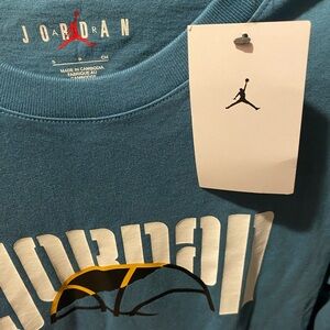 Jordan Teal and Yellow Graphic Tee